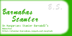 barnabas stamler business card
